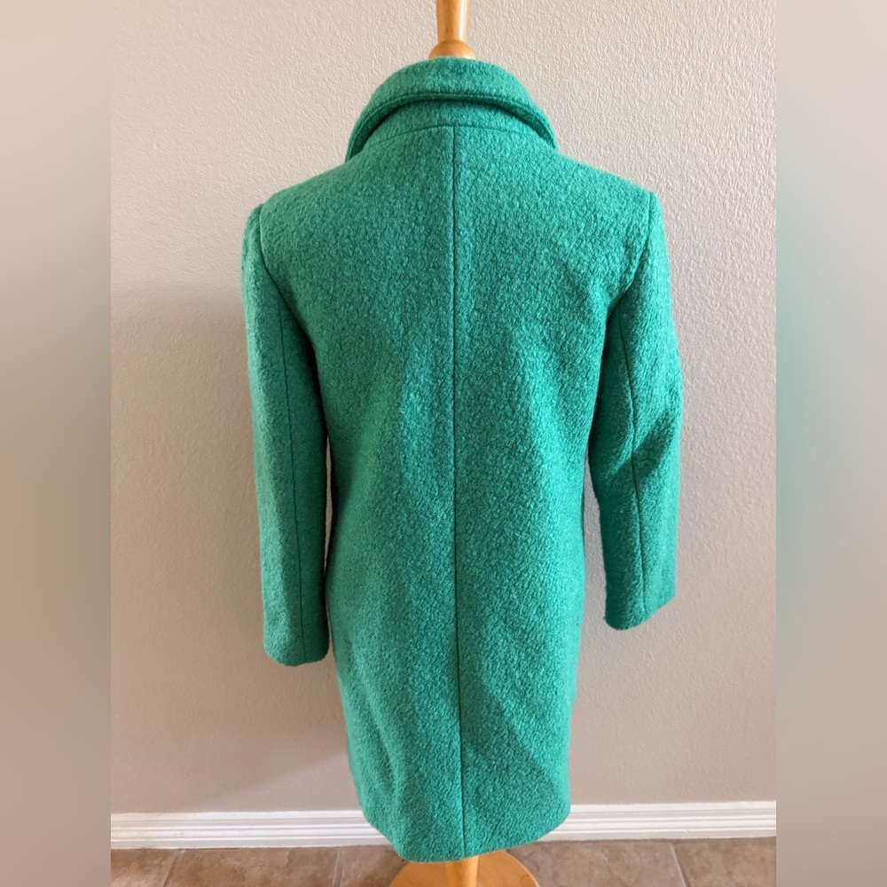 Beautiful Vintage Boucle Knit COAT SZ M Fabulous Buttons Kelly Green Gorgeous! - Picture 8 of 15